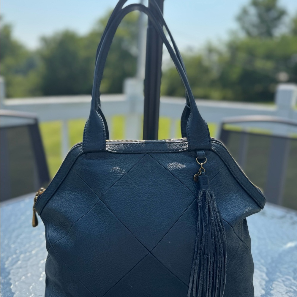 Hobo The Original Navy Blue 100% Genuine Leather Tote
